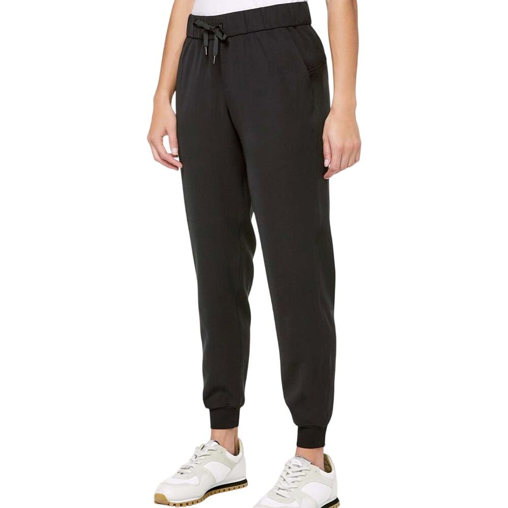 Lululemon On The Fly Jogger Travel Woven Pockets Wrinkle-Free Drape Black 4